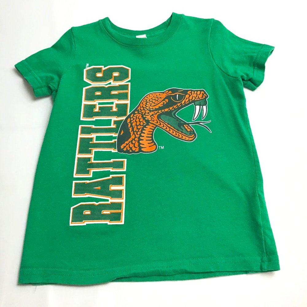 Florida A&M University Unisex Youth Green Rattlers Short Sleeved Shirt